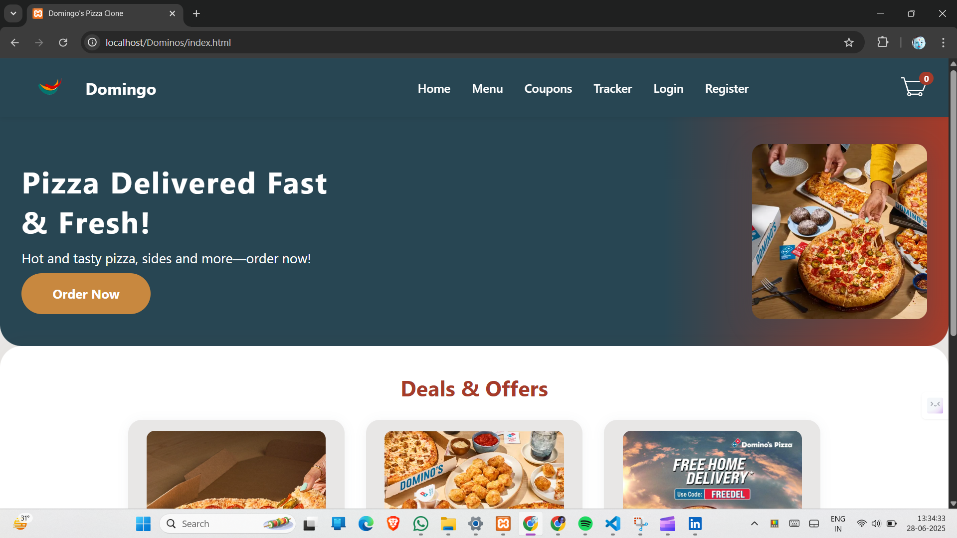 Dominos Clone Screenshot